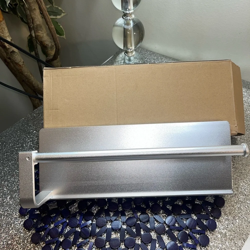 Silver Wall-Mounted Paper Towel Holder